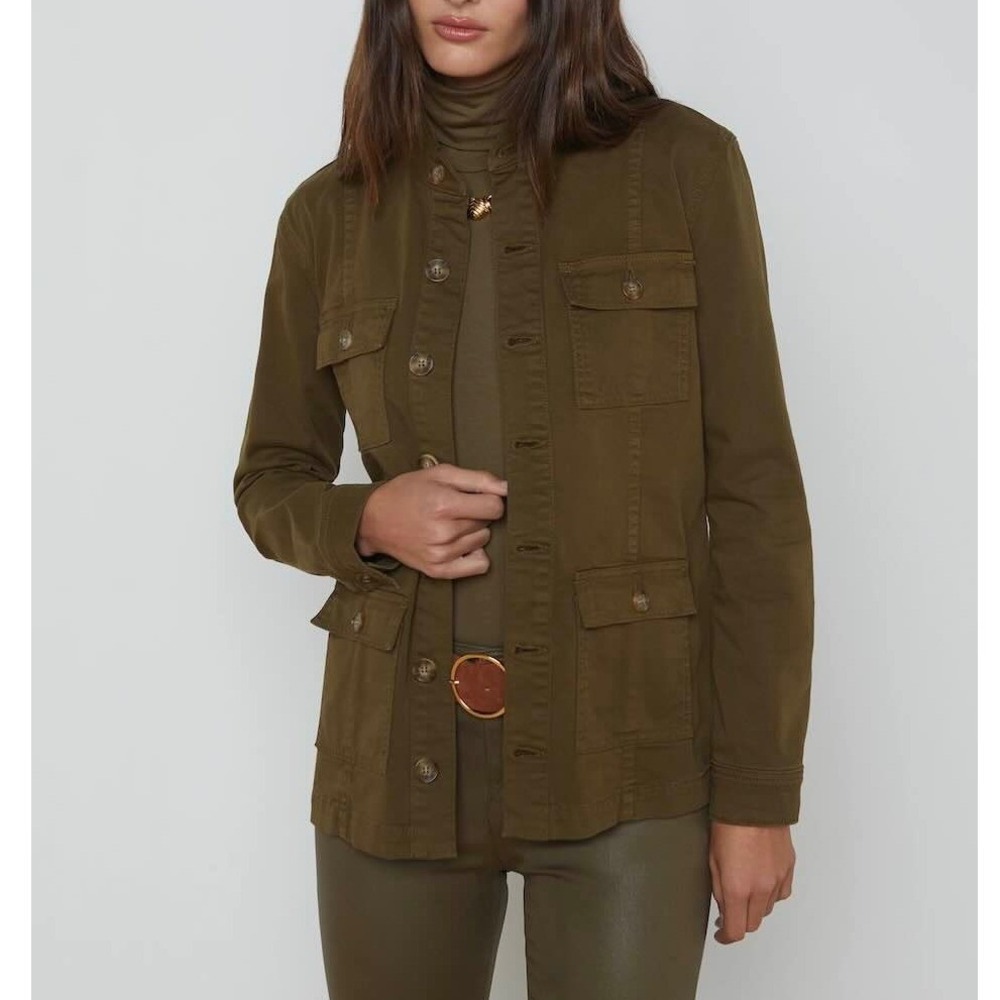 L'AGENCE Eudice Utility Jacket Army Green Shacket